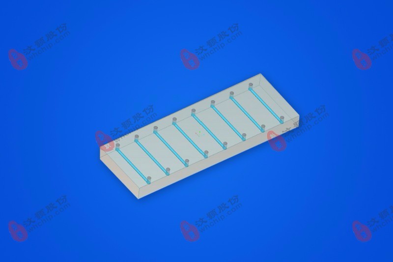 8-Microchannel Microfluidic Chip