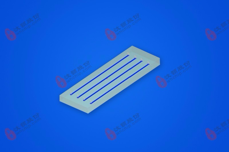 4-Microchannel Microfluidic Chip