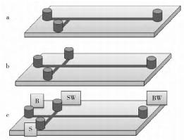圖 2 常用于微流控芯片電泳的通道結構示意圖