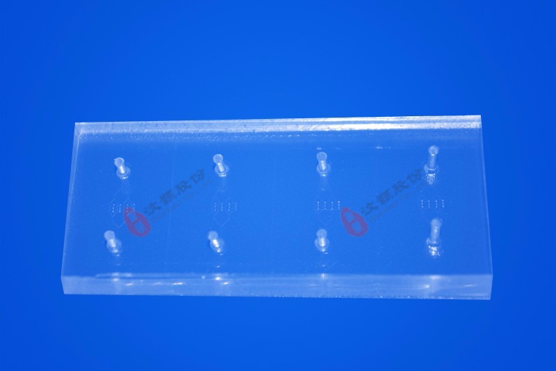 8-channel drug screening microfluidic chip(40?m etch depth)