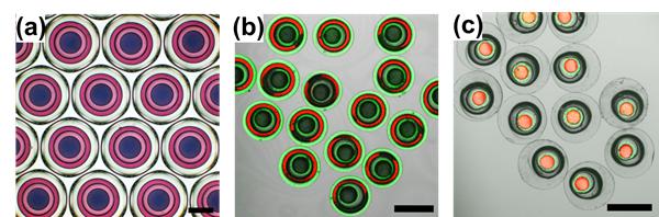 圖1. 以四重乳液為模板可控制備“特洛伊木馬式”微囊