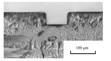 圖6工藝參數(shù)優(yōu)化后的微通道