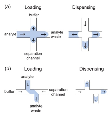 電泳微芯片中的樣品注入方法的實例