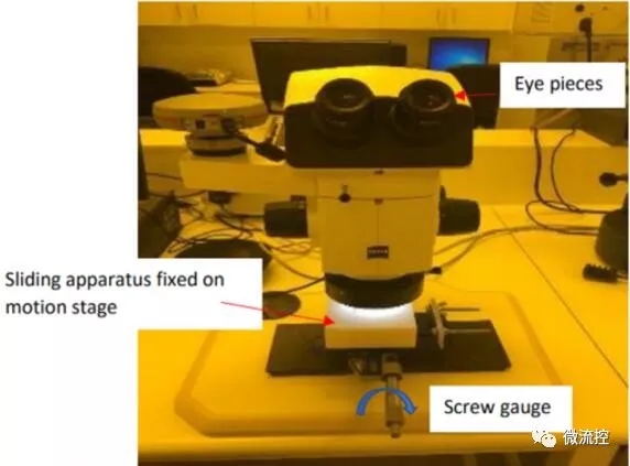 測試通道間距的實(shí)驗(yàn)裝置