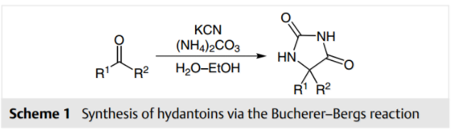 圖1：乙內酰脲類合成示意
