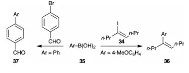 方案16 Suzuki-Miyaura硼酸偶聯
